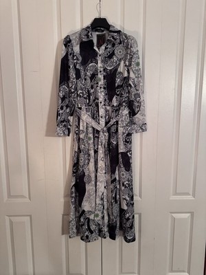 N by Nancy MULTICOLOR BUTTON DOWN DRESS  Size S