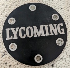 AIRCRAFT LYCOMING EMBLEM PLATE P/N 45640 5 3/8 IN DIAMETER AVIATION