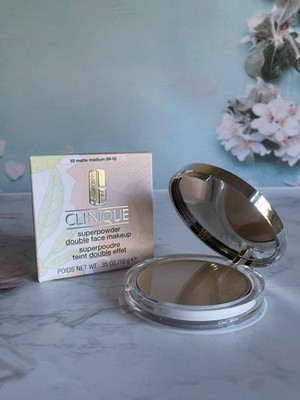 10 Matte Medium, Clinique Superpowder Double Face Makeup Powder, 0.35oz/10g NIB