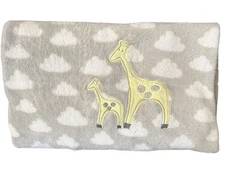 Circo Target Gray Cloud Yellow Giraffes Plush Baby Blanket 2014 Crib Lovey 39x27