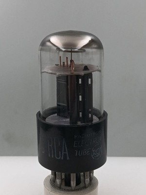 RCA 6SN7GTB Test NOS Black V Plates Copper Grid Halo Getter Serious Tubes B58