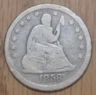 United States 25c 1858 Seated Liberty Quarter