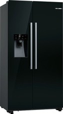 Bosch Series 6 KAD93ABEP Freestanding 65/35 American Style Fridge Freezer, Black
