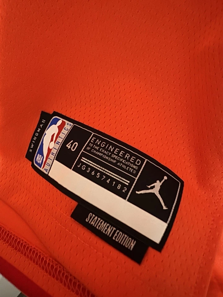 Camiseta deportiva Nike Jordan OKC Thunder Statement Swingman Shai Gilgeous-Alexander 40 nueva con etiquetas Foto 3 de 4