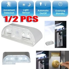 4 LED Sensor Light Auto PIR Infrared Wireless Keyhole Motion Detection Bright TL
