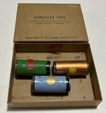 Vintage Kingsley Hot Foil Rolls, Blue, Green, Copper