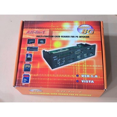 All-in-1 Internal 5.25'' PC Card Reader USB 2.0 Hub e-SATA HD Audio Front Panel