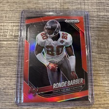 2025 Panini Prizm Black - Red Prizm /299 Ronde Barber #143 Buccaneers FOTL