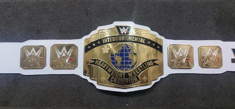 WWE Intercontinental Championship Replica Belt – Leather Wrestling Title Belt - Image 2 of 4