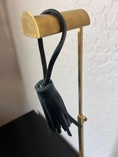 KMM & Co Forest Green Leather Tassle Bag Charm 9" Purse Charm