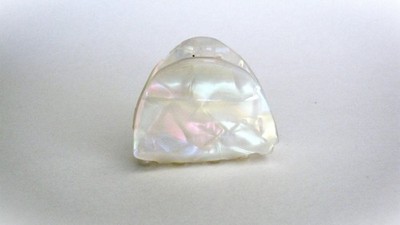 Pearly white  iridescent acrylic triangle hair claw clip
