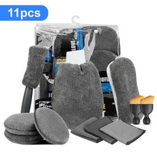 11 PCS Reusable Car Cleaning Tool Kit for Auto Detailing Microfiber Applicator