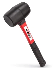 YIYITOOLS YY-2-005 Rubber Mallet Hammer With fiberglass Handle–16-oz black