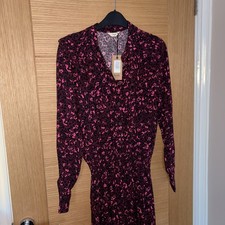 Hush Carrie Shirt Dress Elasticated Waist Animal Star Print Pockets UK 8 BNWT