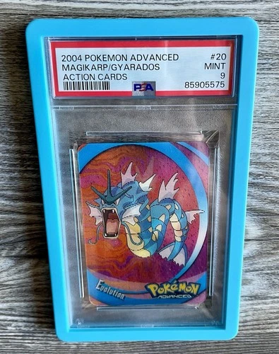 PSA 9 2004 Pokémon Action Card Magikarp Gyarados Lenticular