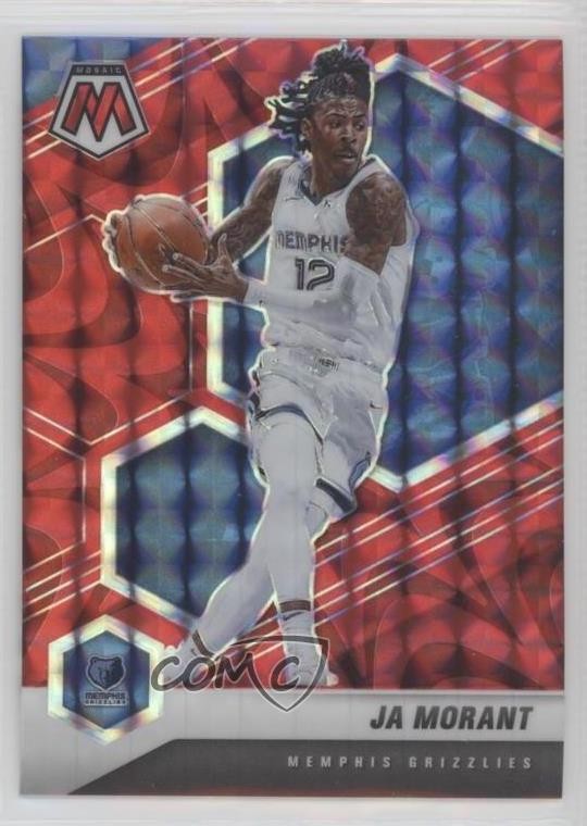 2020-21 Panini Mosaic Reactive Red Prizm Ja Morant #40 14rh
