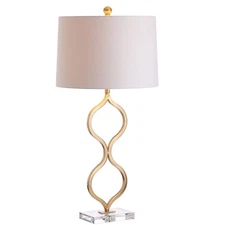JYL3028A Levi 31.5" Metal/Crystal LED Table Lamp Contemporary Transitional Be...