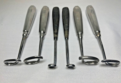 Lot Of 6 Weck/German Stainless/Tiemann Left & Right Sides Rasp Instruments
