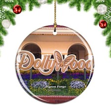 Pigeon Forge Dollywood Tennessee USA Christmas ornament city travel souvenir