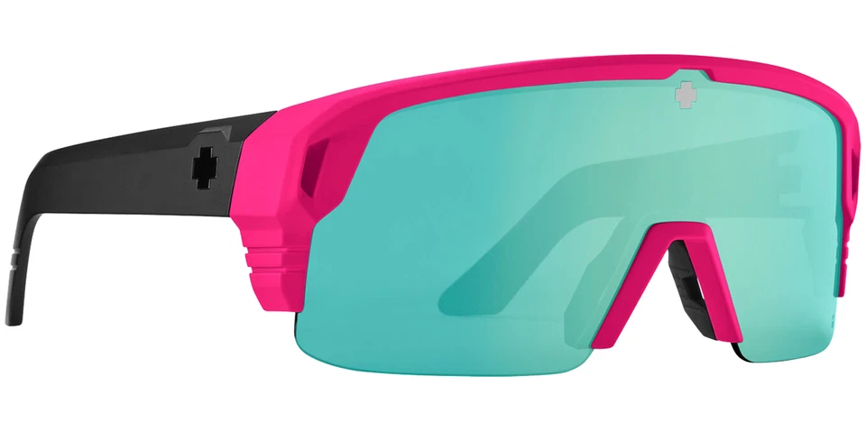 Spy Monolith 50/50 Semi-Rimless Sport Shield Sunglasses w/ Happy Lens - Taiwan