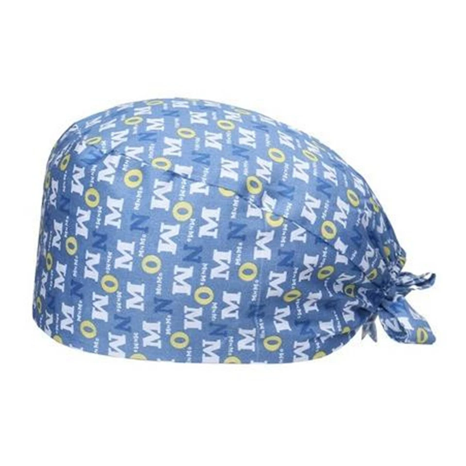 Unisex Women Doctor Nurse Scrub Hat Printing Floral Cotton Beauty Surgical Cap - Image 4 of 4