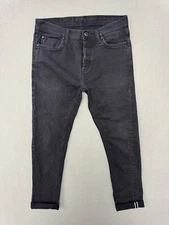The Unbranded Brand Jeans Selvedge Jeans 32x32 Mens Black Slim Fit Stretch UB444