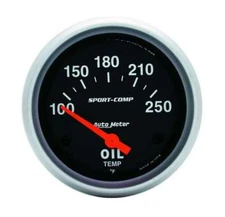 Autometer 2-5/8in 100-250F Electric Oil Temp Gauge Sport-Comp