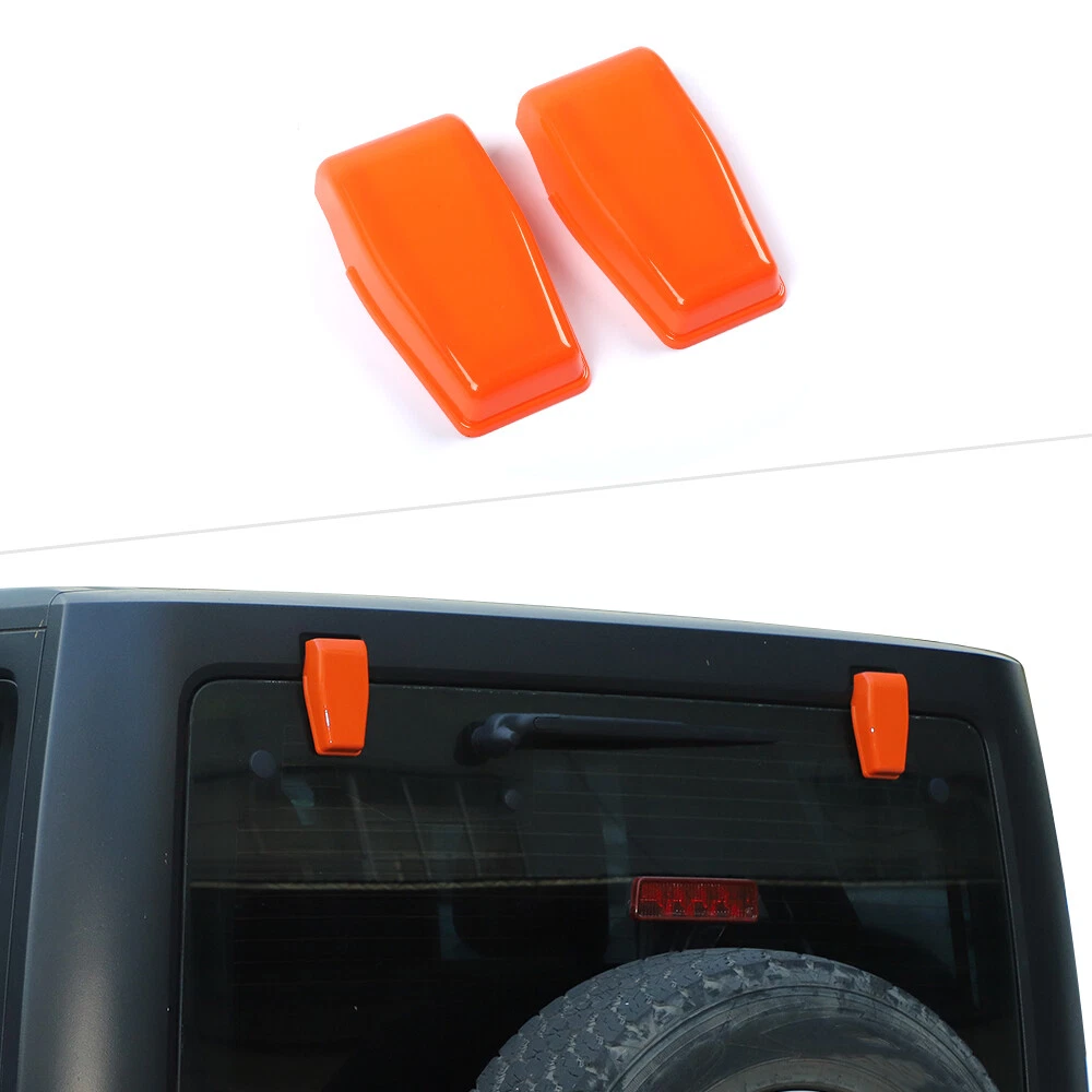 Orange Tailgate Rear Window Glass Hinge Cover Trim For Jeep