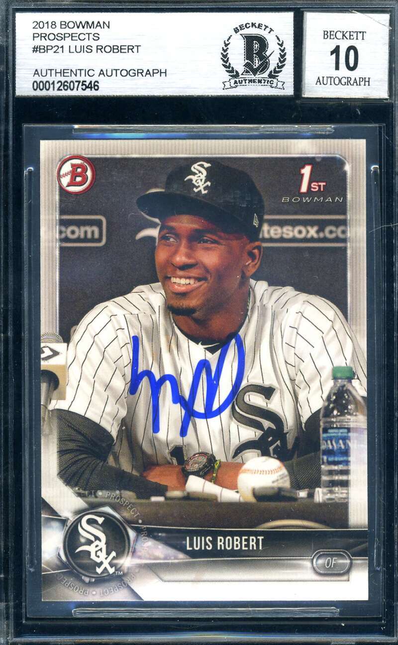 Luis Robert 2018 Bowman Rookie Auto Gem Mint 10 BAS Beckett Signed