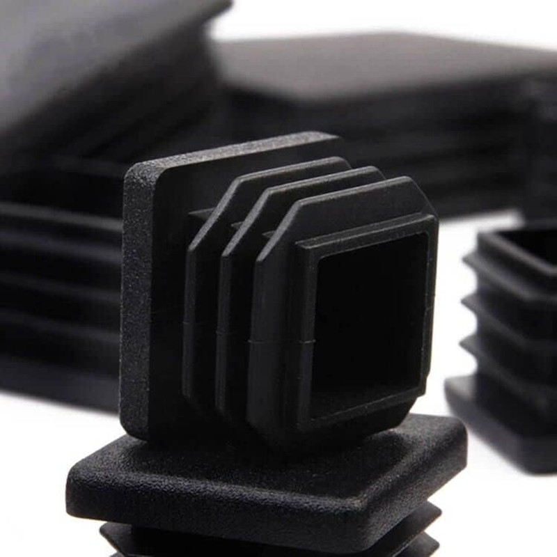 100 Pack 1" Square Plastic Plug Chair Glide for 1" OD Tubing