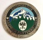 CAR BADGE - ADAC AUTOMOBIL CLUB GARMISCH CAR GRILL BADGE EMBLEM MG JAGUAR TRIUMP