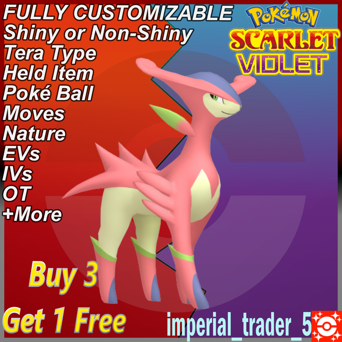 shiny virizion pokemon card Pokémon Scarlet and Violet ✨ Shiny Virizion ✨ W/ Best 6IV Customizable