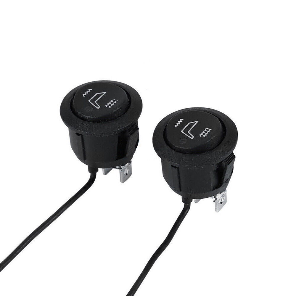 2pcs Accessories Car Seat Heater Switch Round Heated Rocker Low Off Control#op