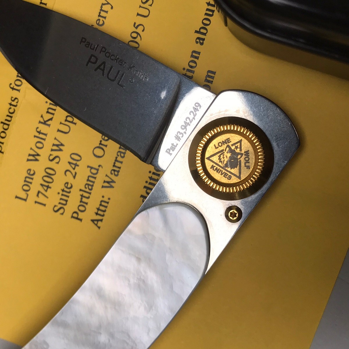 LONE WOLF NO.1 OF 250 LIMITED EDITION 15500 PAUL POCKET KNIFE