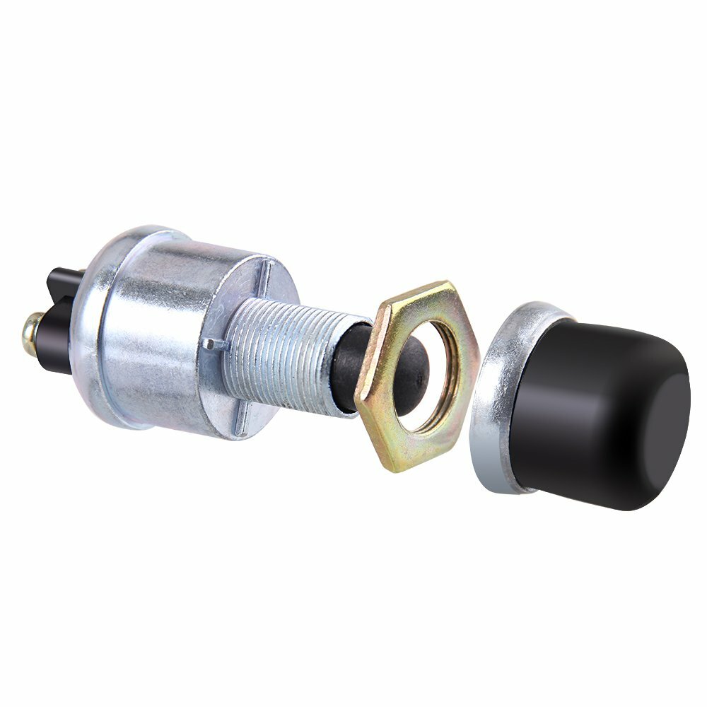 Coppia Pulsanti Avviamento A Momentaneo 12V 50A Per Auto, Barca, Heavy-duty - Cromati - Foto 2