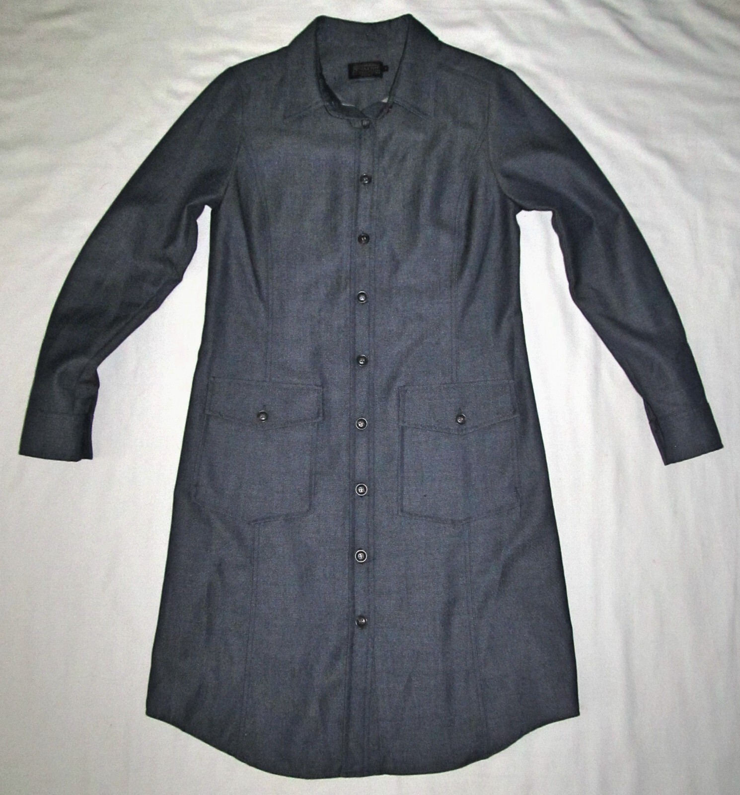 Pendleton Vintage Button Front Chambray Blue Wool… - image 1