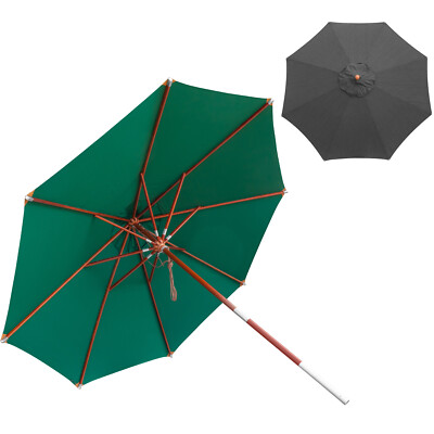 anndora  Sonnenschirm 3 / 3,5 m Holzschirm Gartenschirm Terrasse Olefin Winddach