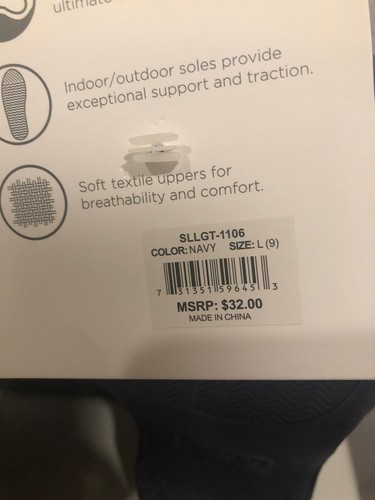 Goldtoe Women’s Slippers Superior Comfort Memory Foam Navy Bow Large 9 New Open - Picture 5 of 5