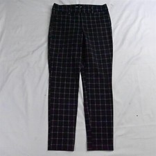Old Navy 2 Black Check Pixie High Rise Secret Slim Pockets Womens Dress Pants