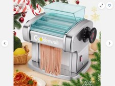 CGOLDENWALL Electric Pasta Maker, Stainless Steel, 9 Thickness Levels, Noodles