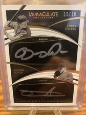 2021 Immaculate Baseball Bobby Dalbec / Tanner Houck Dual Autograph Gold 10/10
