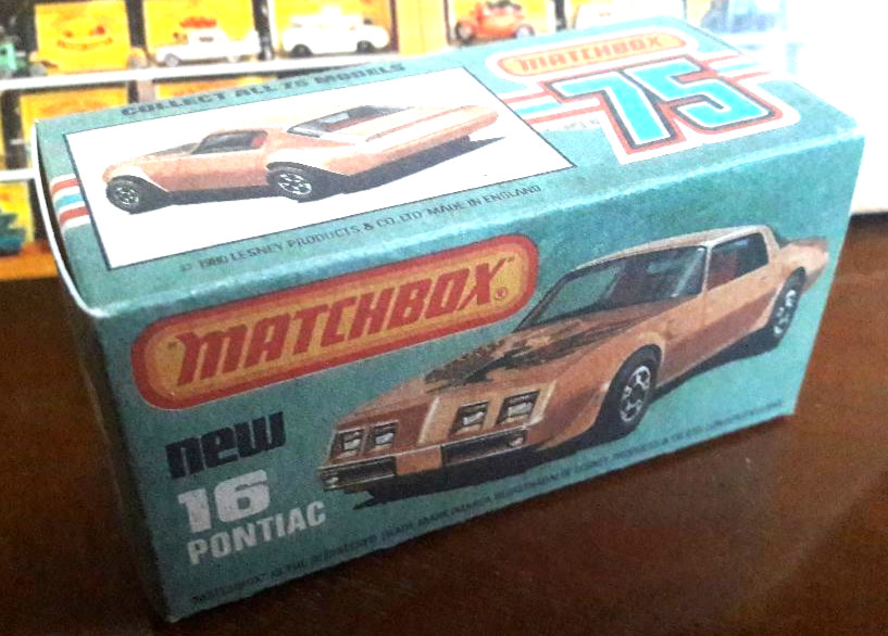  Matchbox Nr. 16 Pontiac Box Matt 280g guter Druck Verarbeitung 