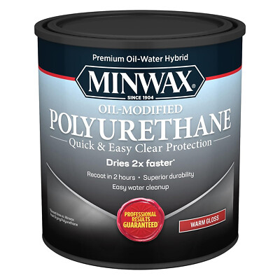 Minwax Transparenter Wasserlack für Holz   Dauerhafter Schutz, Innen 946ml GLOSS