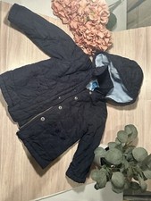 Children  s Place Girls Quilted Jacket/coat Fleece Lined Navy Size 4 Cs Girls