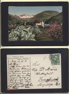 BOLZANO WALKS WITH SPRING TRAVELLED YEAR 1913 A218