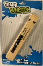 7" Wooden Train Whistle Sound Adult Kids Toy Conductors Engineer Thomas Railroad