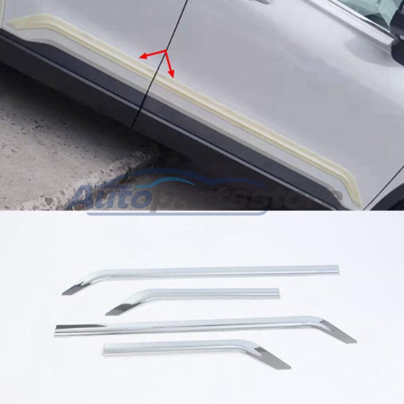 Chrome 4PCS Body Side Door Molding Lower Cover Trim For Honda CR-V CRV 2023 2024