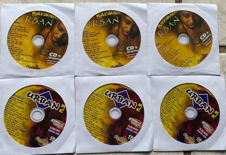 LEGENDS URBAN KARAOKE 6 CDG SET CHARTBUSTER ESP501 CD+G MUSIC SOUL,R&B SONGS DISCS