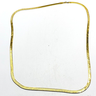 US PAT PEND Herringbone Chain Necklace Gold Tone Classic Career Cosplay LARP