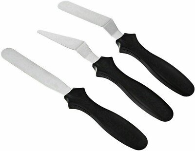 3-teiliges Spatel-Set Küchenutensilien Kuchen Dekorieren Glatte Werkzeuge Palette Messer UK